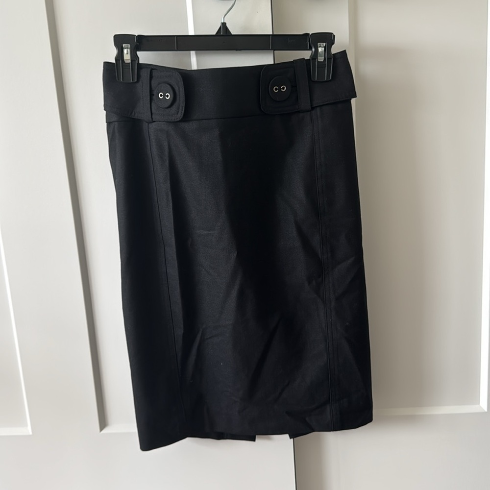 Bebe Black Cargo Pencil Skirt Knee-Length